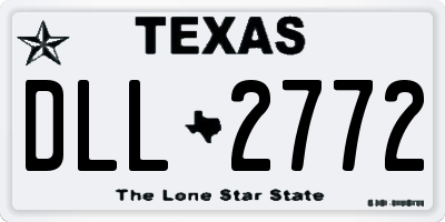 TX license plate DLL2772