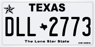 TX license plate DLL2773