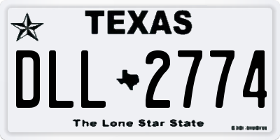 TX license plate DLL2774