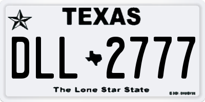 TX license plate DLL2777