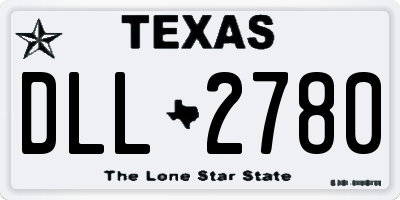 TX license plate DLL2780