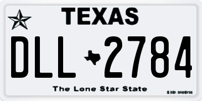 TX license plate DLL2784