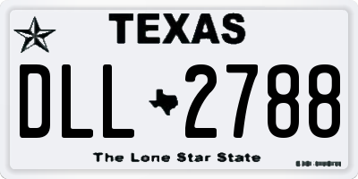TX license plate DLL2788