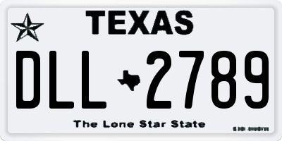 TX license plate DLL2789