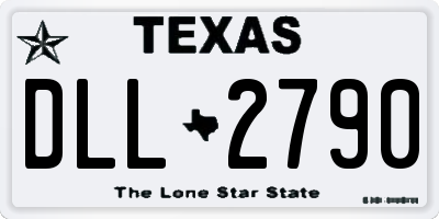 TX license plate DLL2790