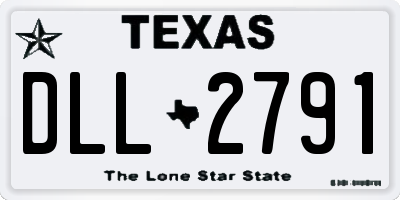 TX license plate DLL2791