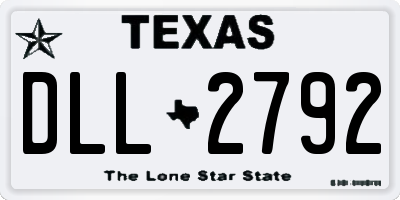 TX license plate DLL2792