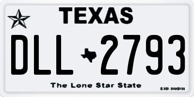 TX license plate DLL2793