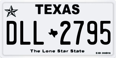 TX license plate DLL2795