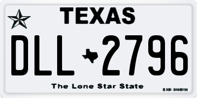 TX license plate DLL2796