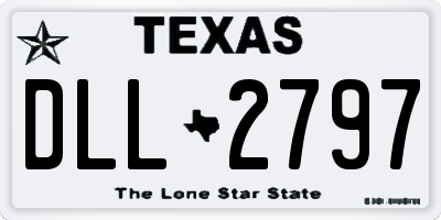 TX license plate DLL2797