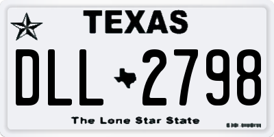 TX license plate DLL2798