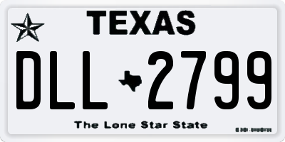 TX license plate DLL2799