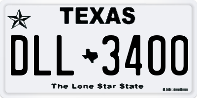 TX license plate DLL3400