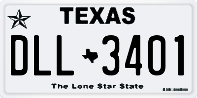 TX license plate DLL3401