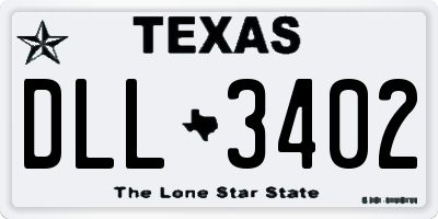 TX license plate DLL3402