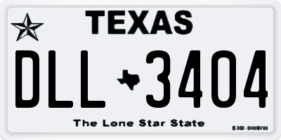 TX license plate DLL3404