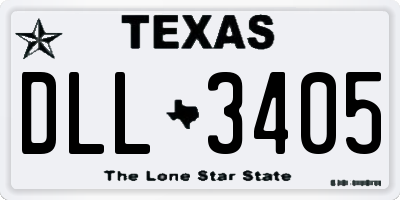 TX license plate DLL3405