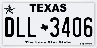 TX license plate DLL3406