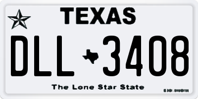 TX license plate DLL3408