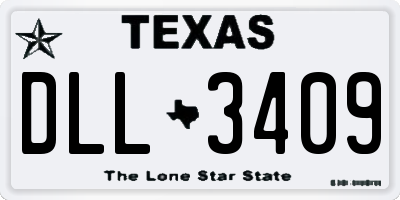 TX license plate DLL3409