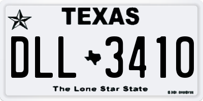 TX license plate DLL3410