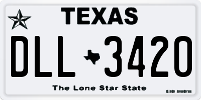 TX license plate DLL3420