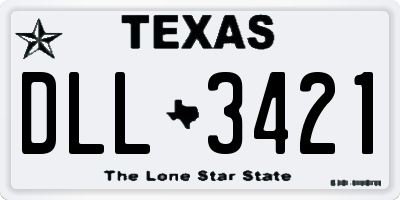TX license plate DLL3421