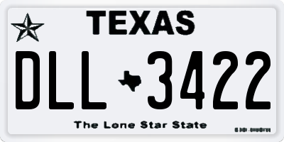 TX license plate DLL3422