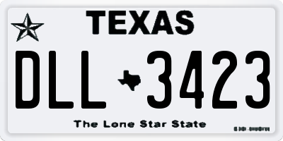 TX license plate DLL3423
