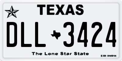 TX license plate DLL3424