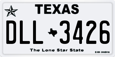 TX license plate DLL3426