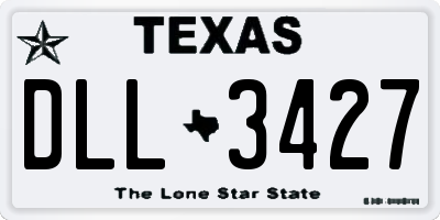 TX license plate DLL3427