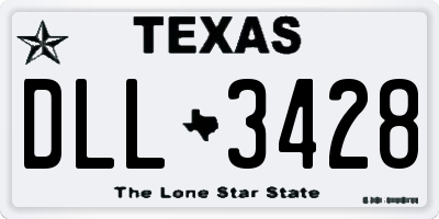 TX license plate DLL3428