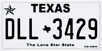 TX license plate DLL3429