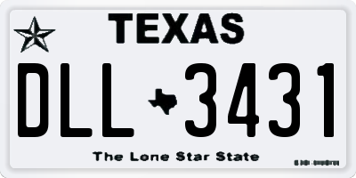 TX license plate DLL3431