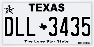 TX license plate DLL3435