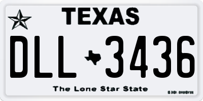 TX license plate DLL3436