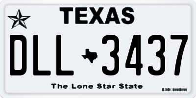 TX license plate DLL3437