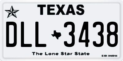TX license plate DLL3438
