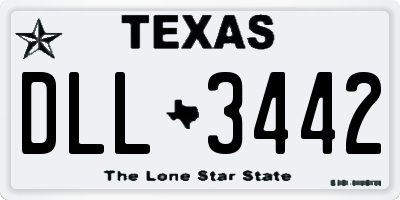 TX license plate DLL3442