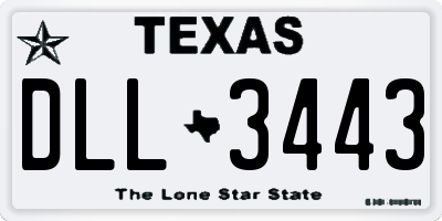 TX license plate DLL3443
