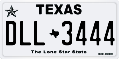 TX license plate DLL3444