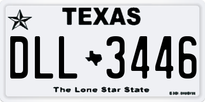 TX license plate DLL3446
