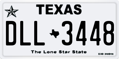 TX license plate DLL3448