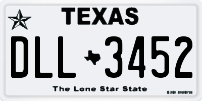 TX license plate DLL3452