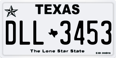 TX license plate DLL3453