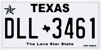 TX license plate DLL3461