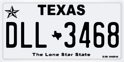 TX license plate DLL3468