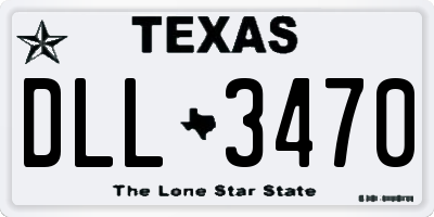 TX license plate DLL3470